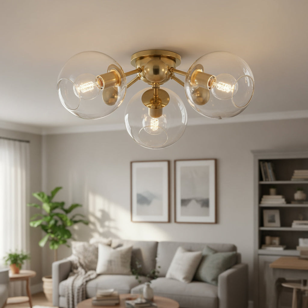Crystal Orb Semi-Flush Mount Ceiling Light - view 4