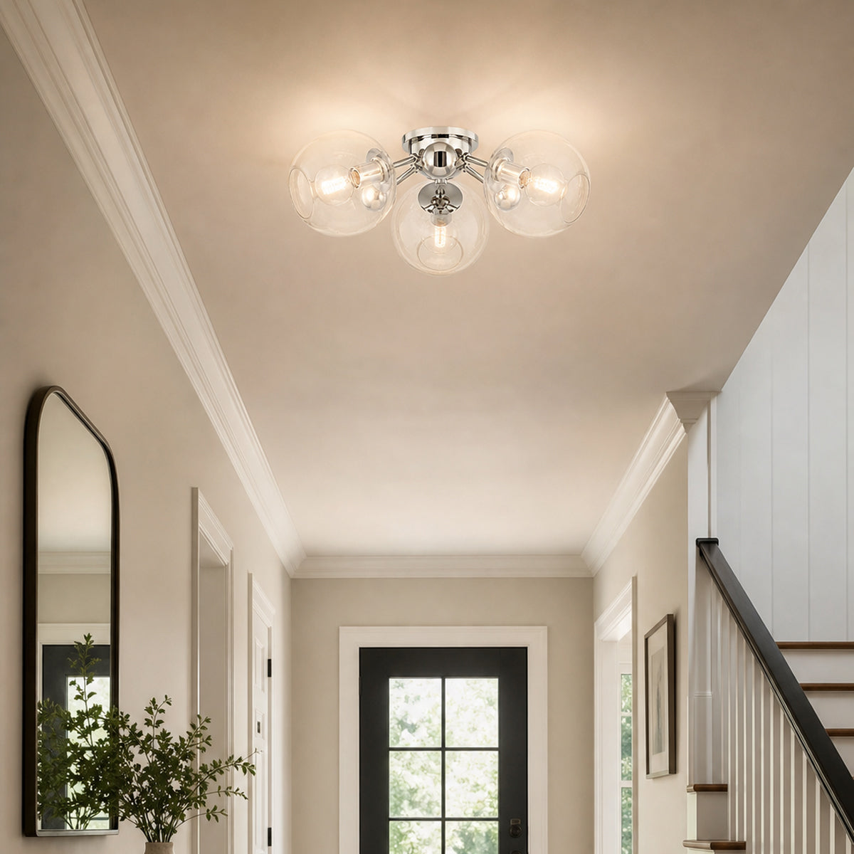 Crystal Orb Semi-Flush Mount Ceiling Light - view 5