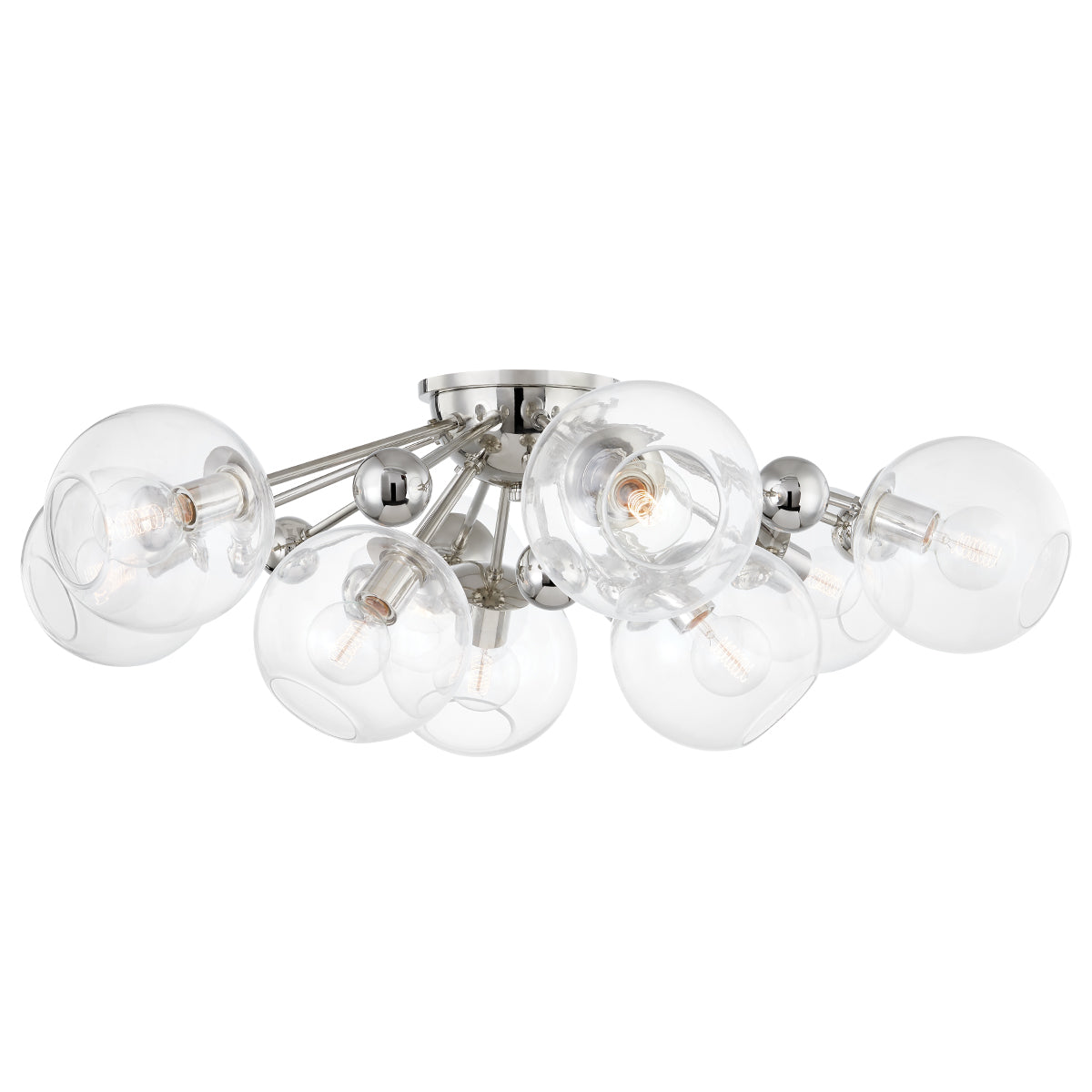 Crystal Orb Semi-Flush Mount Ceiling Light - view 7