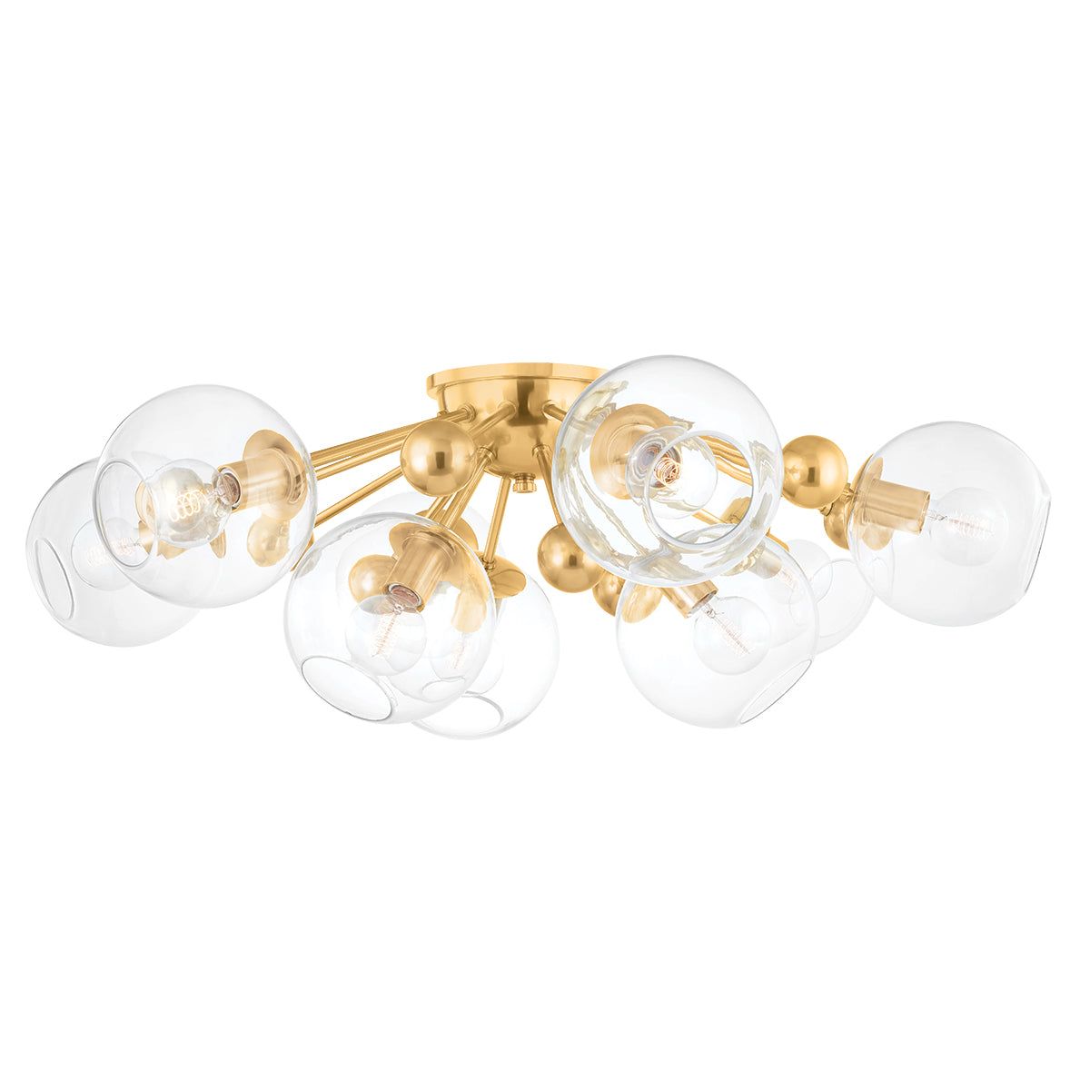 Crystal Orb Semi-Flush Mount Ceiling Light - view 8