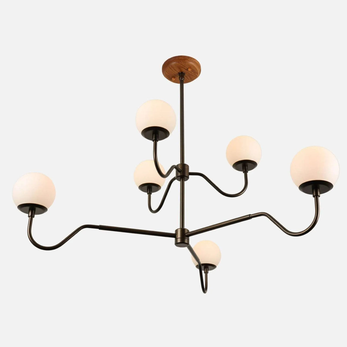 Aurelia Opal Glass Globe Multi-Arm Chandelier - view 1