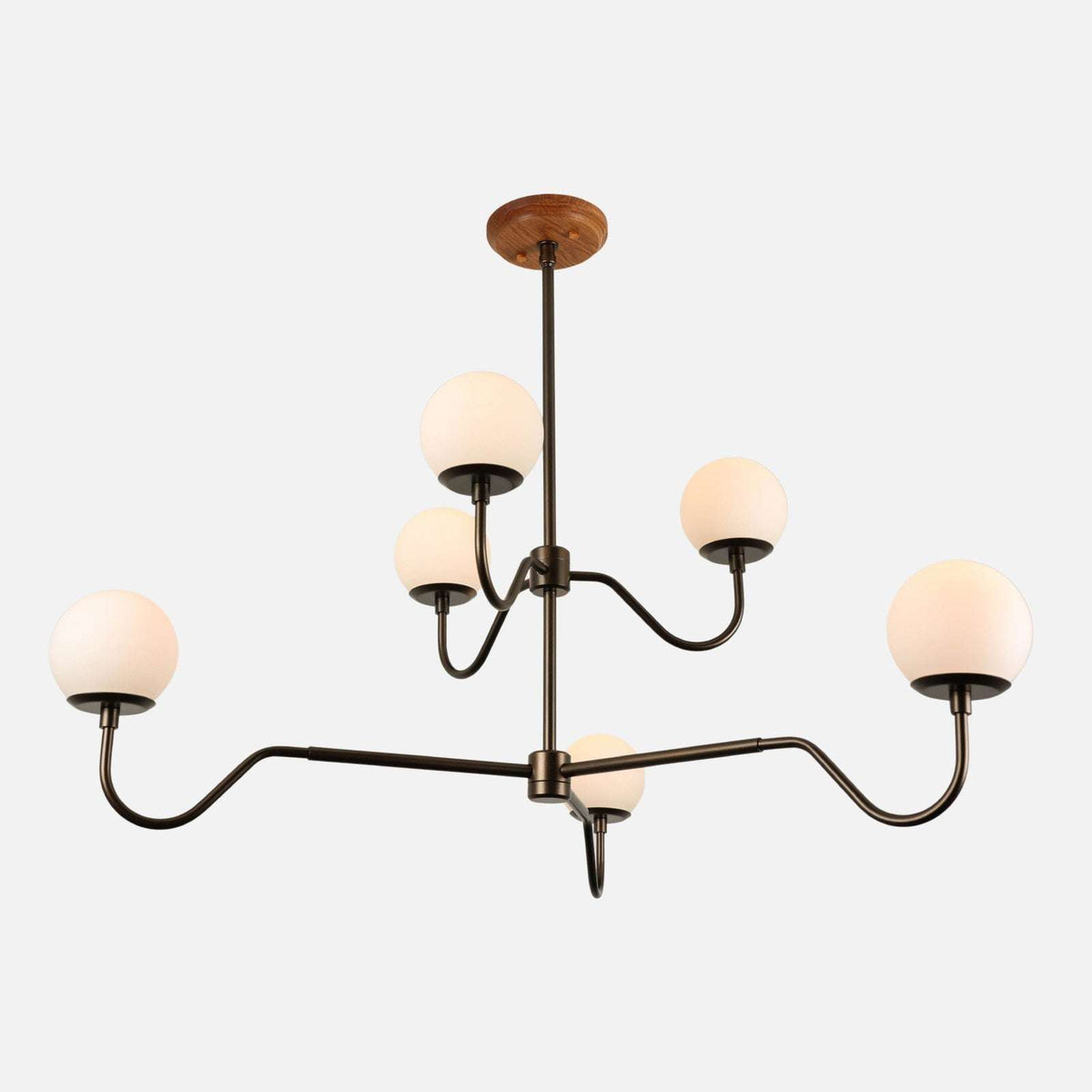 Aurelia Opal Glass Globe Multi-Arm Chandelier - view 2