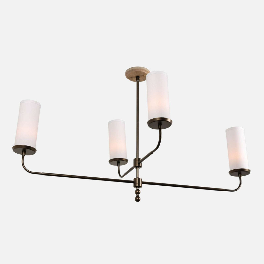 Marlowe Linen Shade Linear Chandelier - view 3