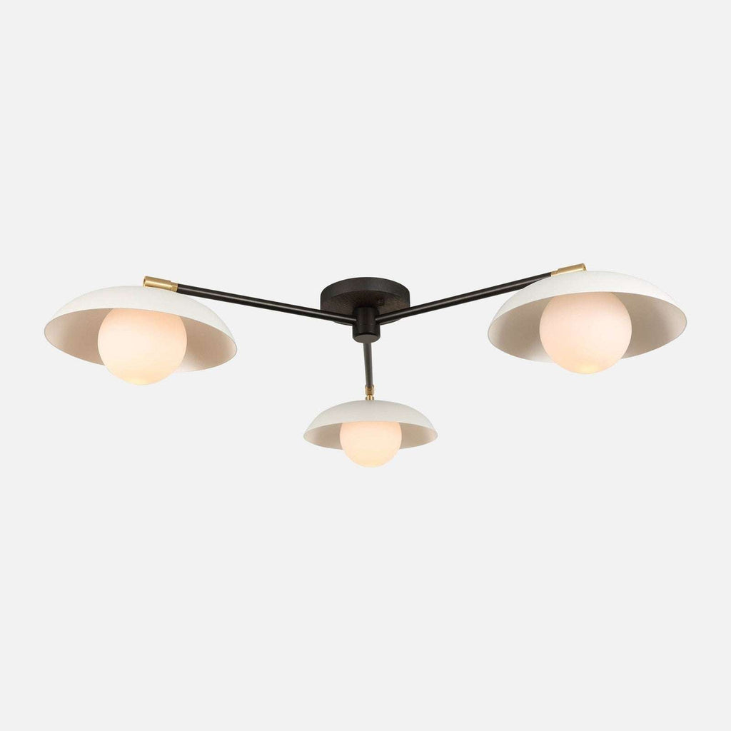 Delphine Glass Globe Triple Flush Mount Ceiling Light - view 1
