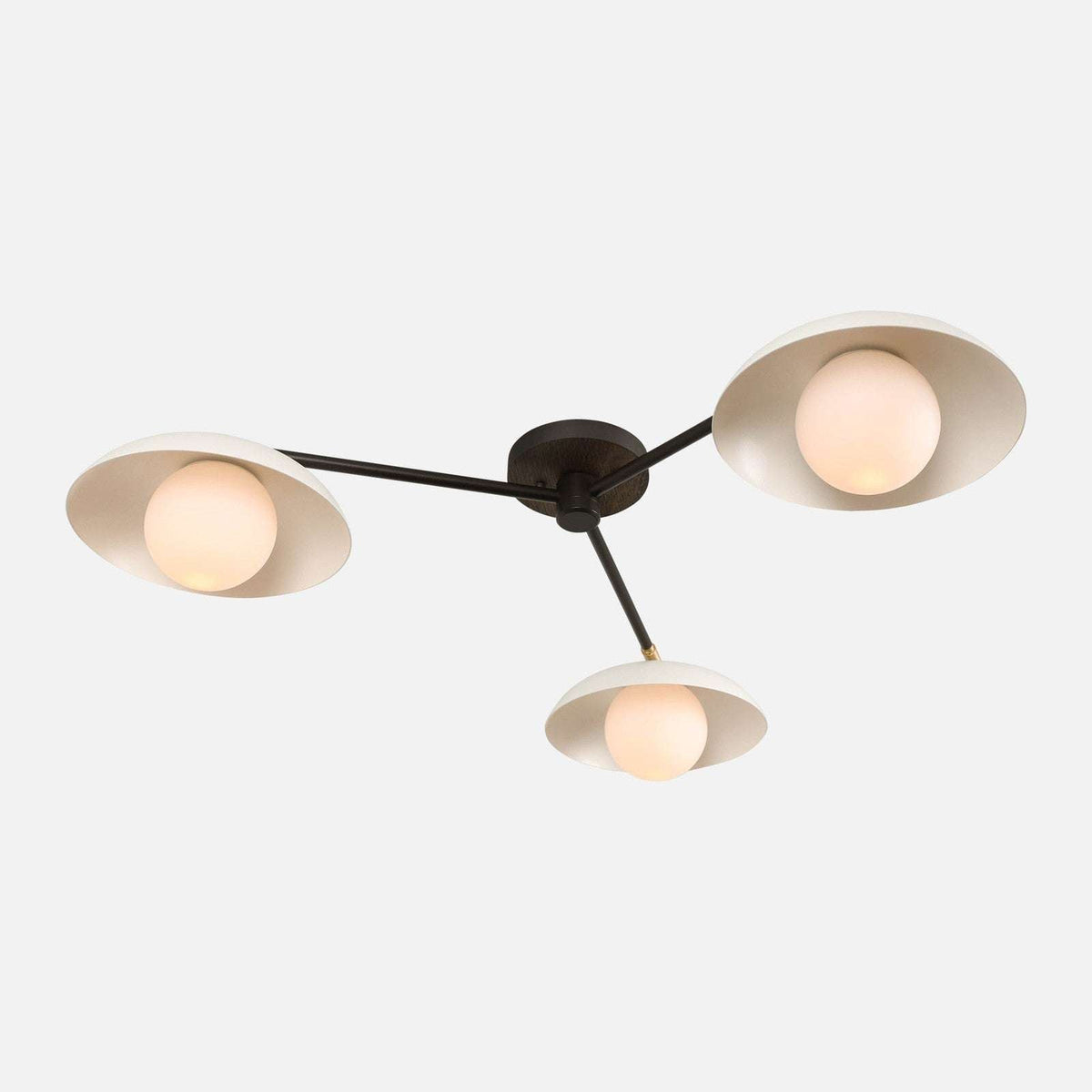 Delphine Glass Globe Triple Flush Mount Ceiling Light - view 2