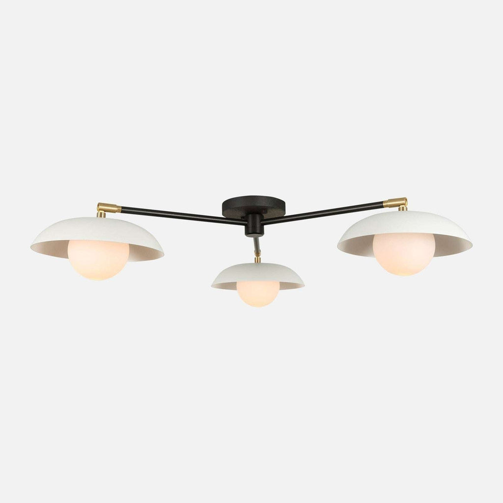 Delphine Glass Globe Triple Flush Mount Ceiling Light - view 3