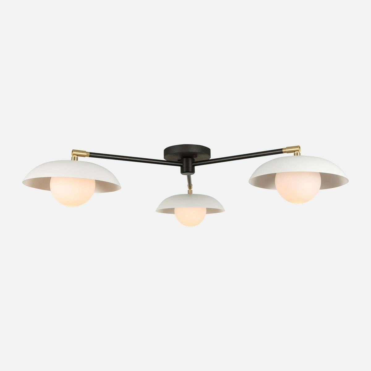 Delphine Glass Globe Triple Flush Mount Ceiling Light - view 3