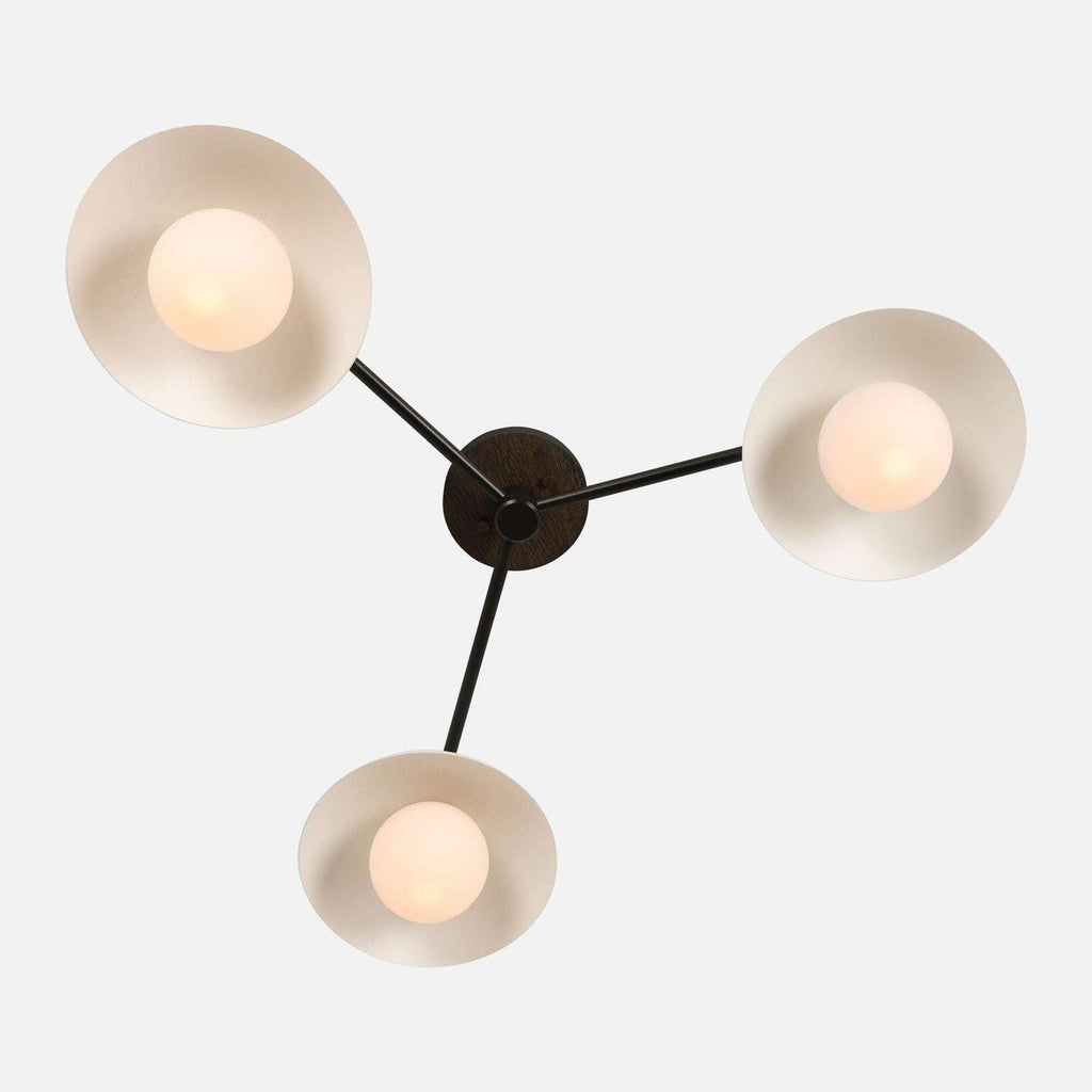 Delphine Glass Globe Triple Flush Mount Ceiling Light - view 4
