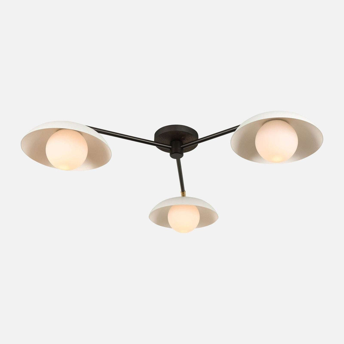 Delphine Glass Globe Triple Flush Mount Ceiling Light - view 5