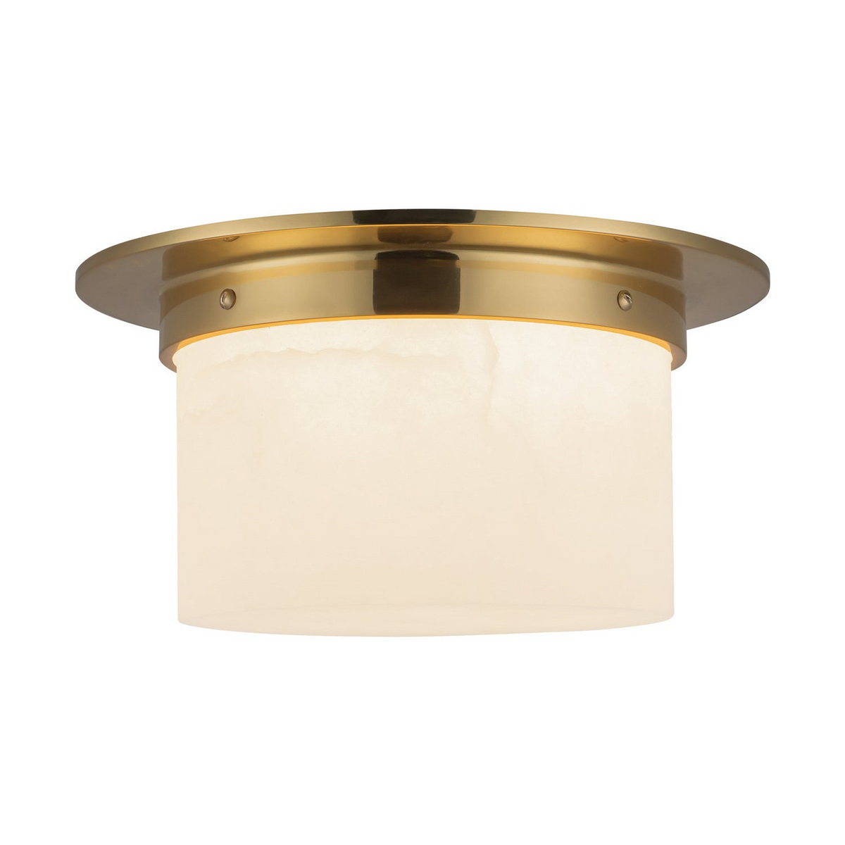 Linden Alabaster Two-Light Flush Mount Ceiling Light - view 1