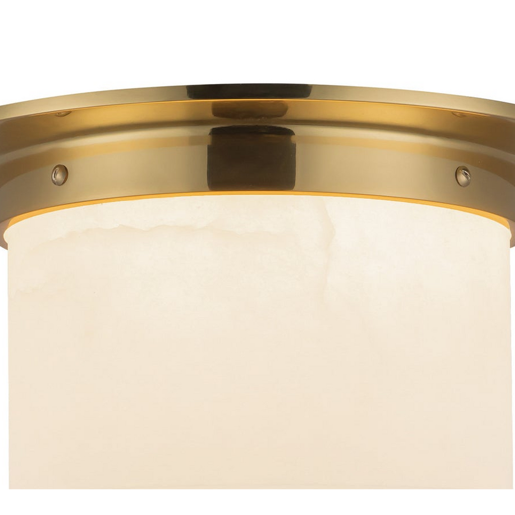 Linden Alabaster Two-Light Flush Mount Ceiling Light - view 2