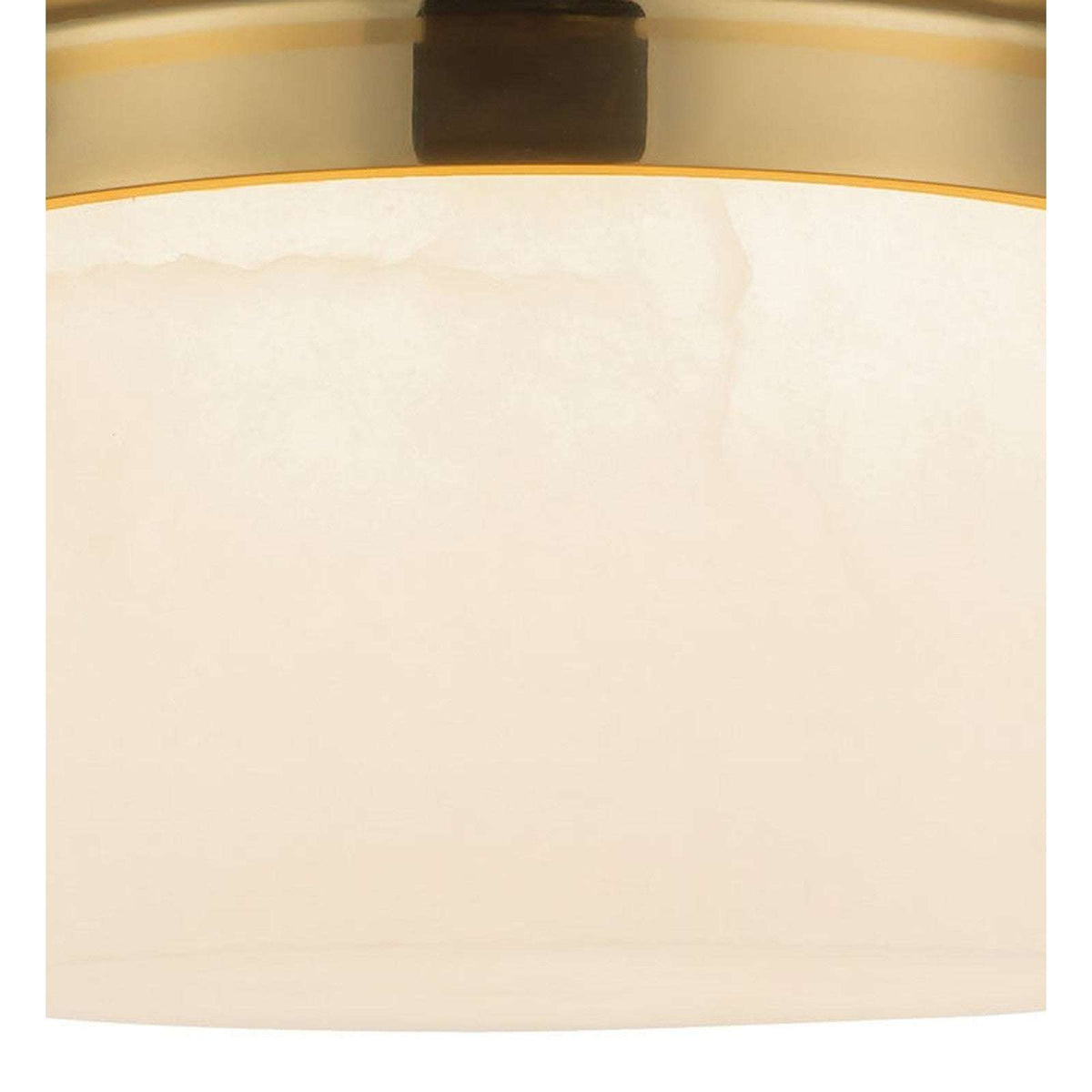 Linden Alabaster Two-Light Flush Mount Ceiling Light - view 3