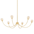 Bexley Cloud Glass Six-Light Sculptural Chandelier - view 1