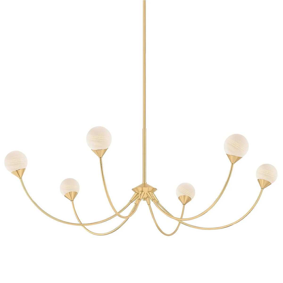 Bexley Cloud Glass Six-Light Sculptural Chandelier - view 1