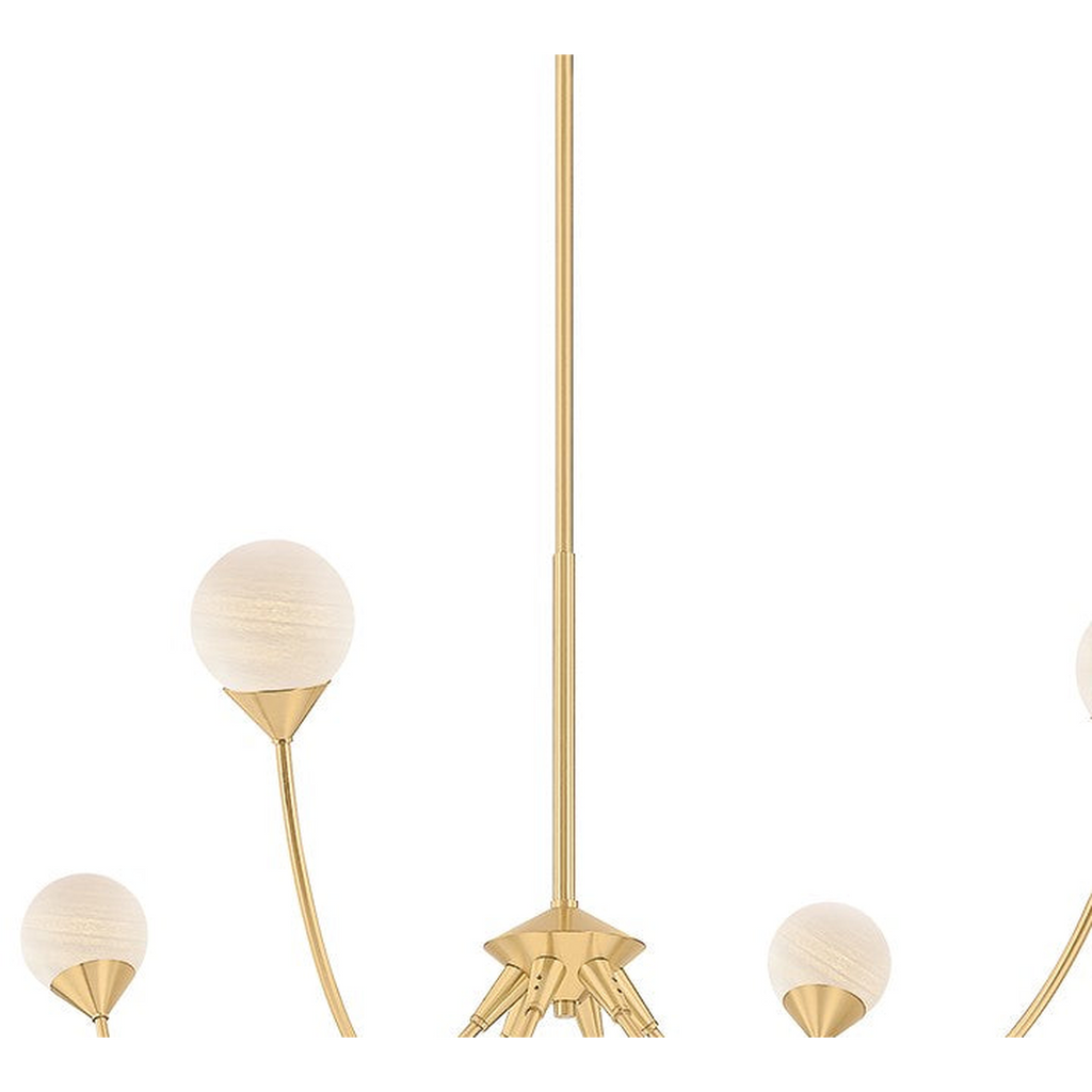 Bexley Cloud Glass Six-Light Sculptural Chandelier - view 2