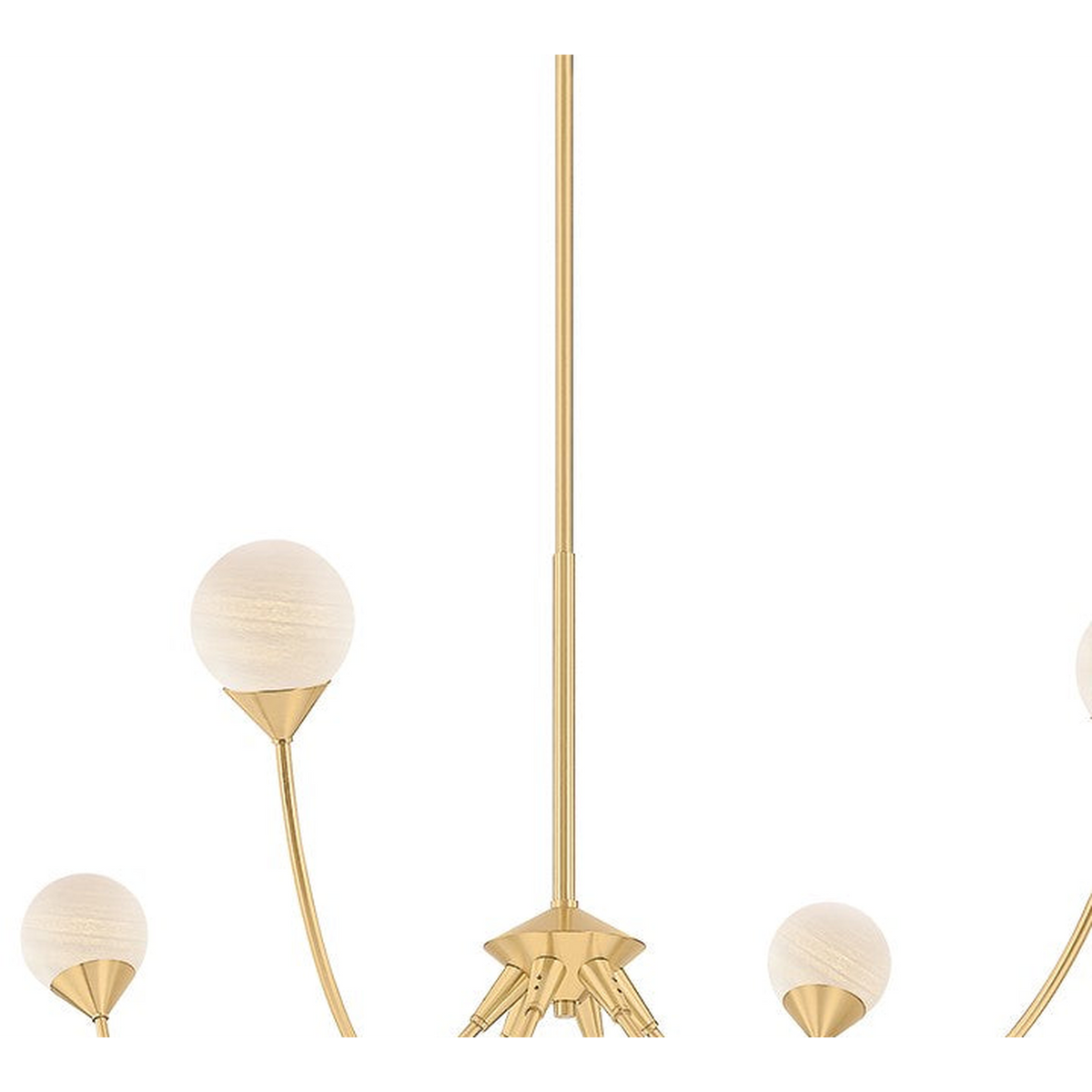 Bexley Cloud Glass Six-Light Sculptural Chandelier - view 2