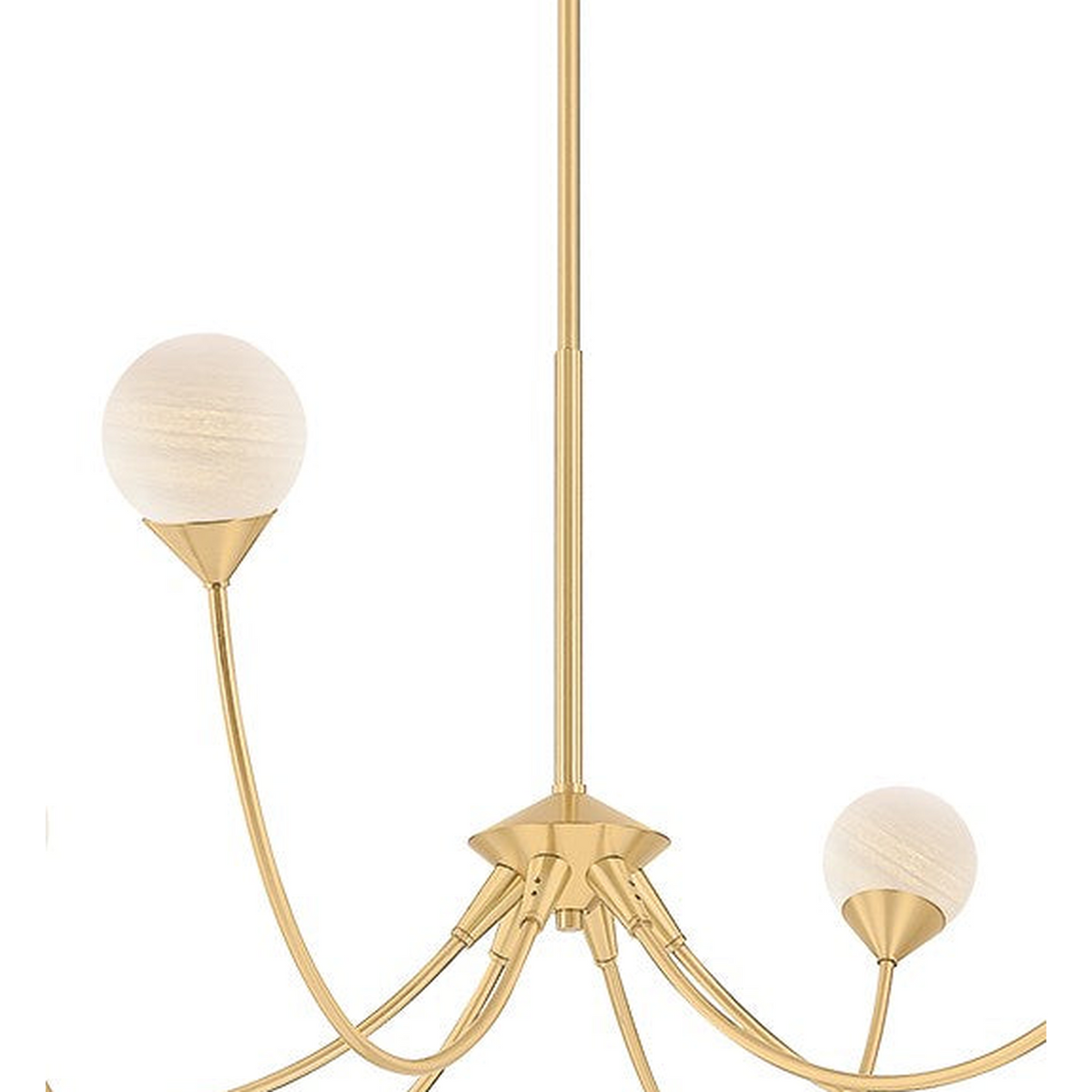 Bexley Cloud Glass Six-Light Sculptural Chandelier - view 3