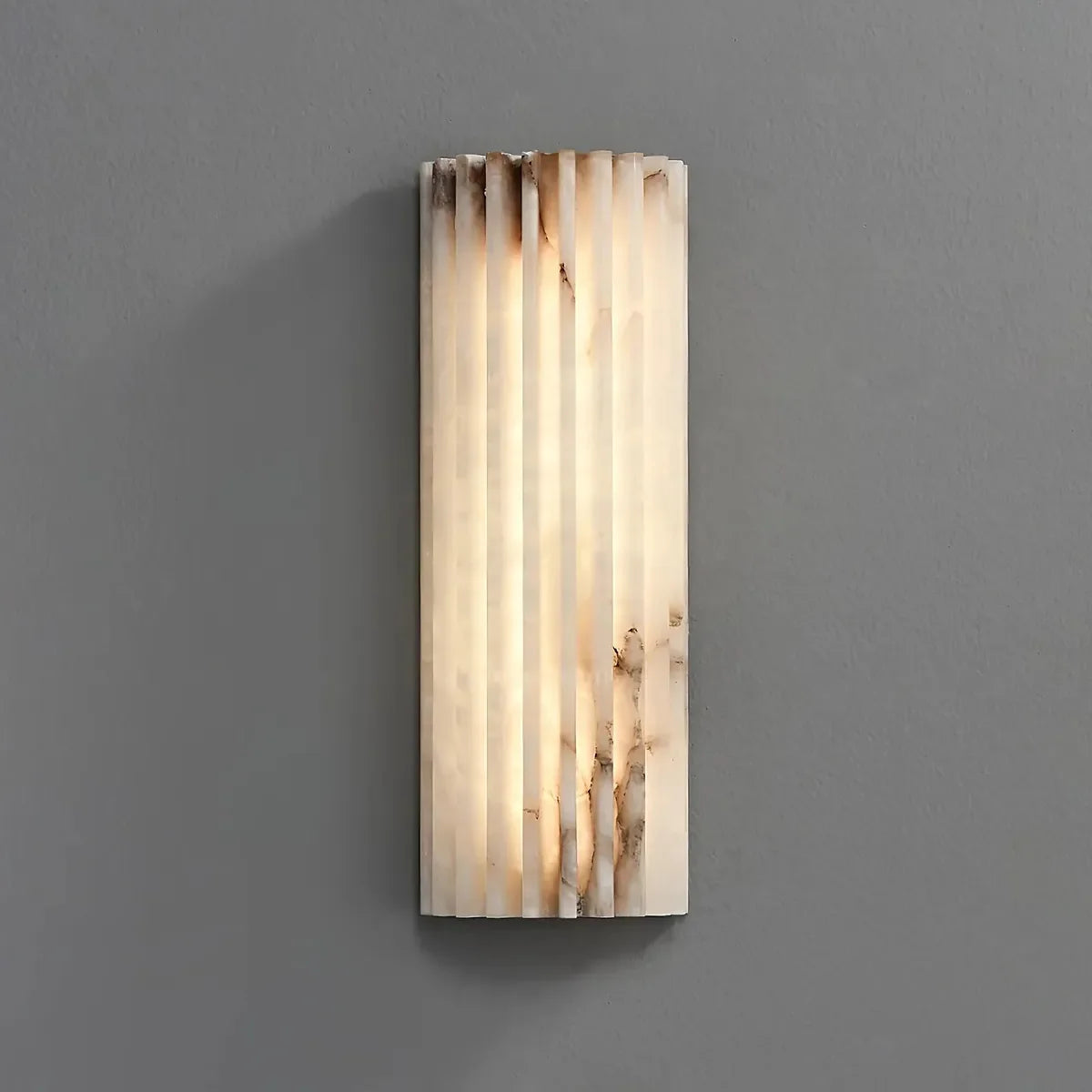 Hand‑Carved Alabaster Wall Light – Built‑In LED with Sculptural Design - view 1