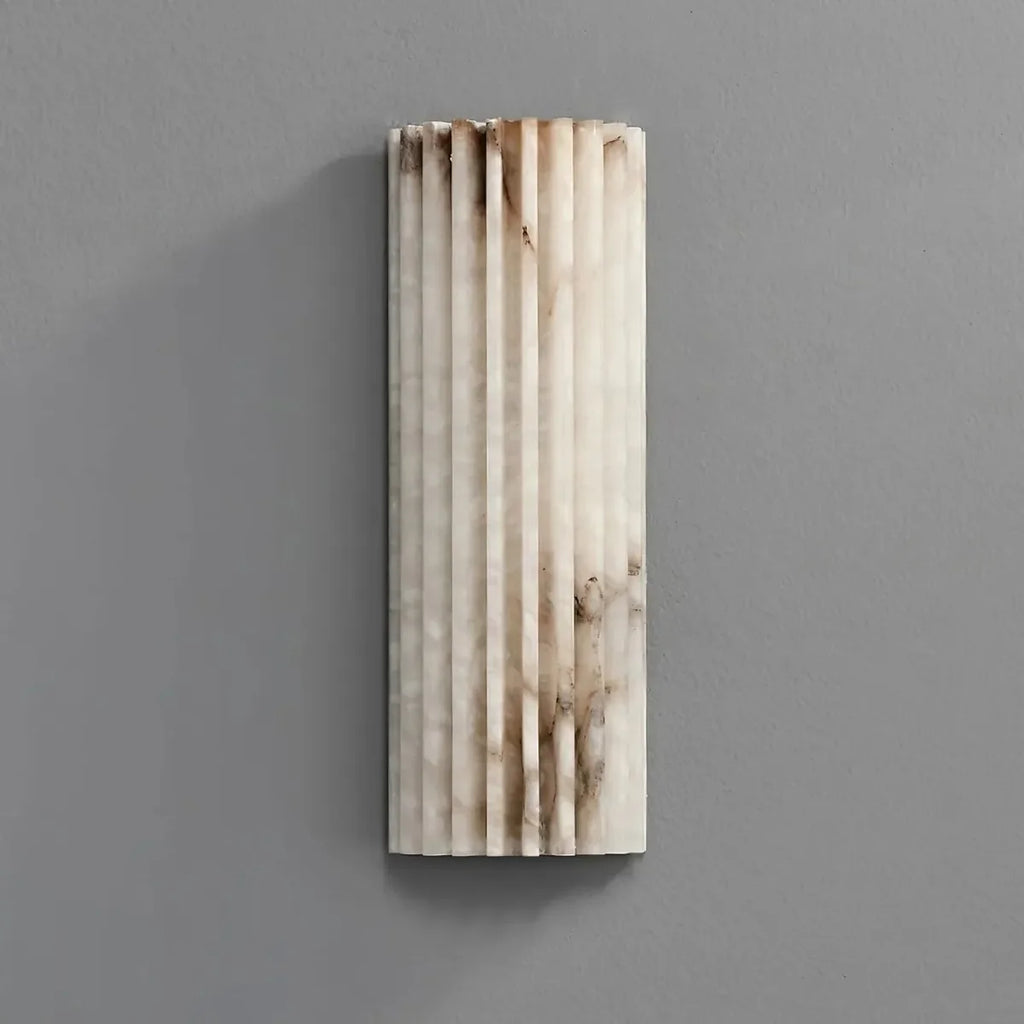 Hand‑Carved Alabaster Wall Light – Built‑In LED with Sculptural Design - view 2