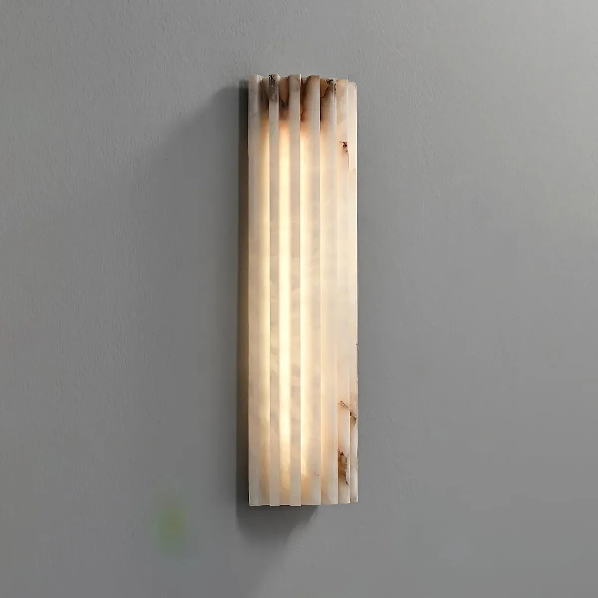 Hand‑Carved Alabaster Wall Light – Built‑In LED with Sculptural Design - view 3