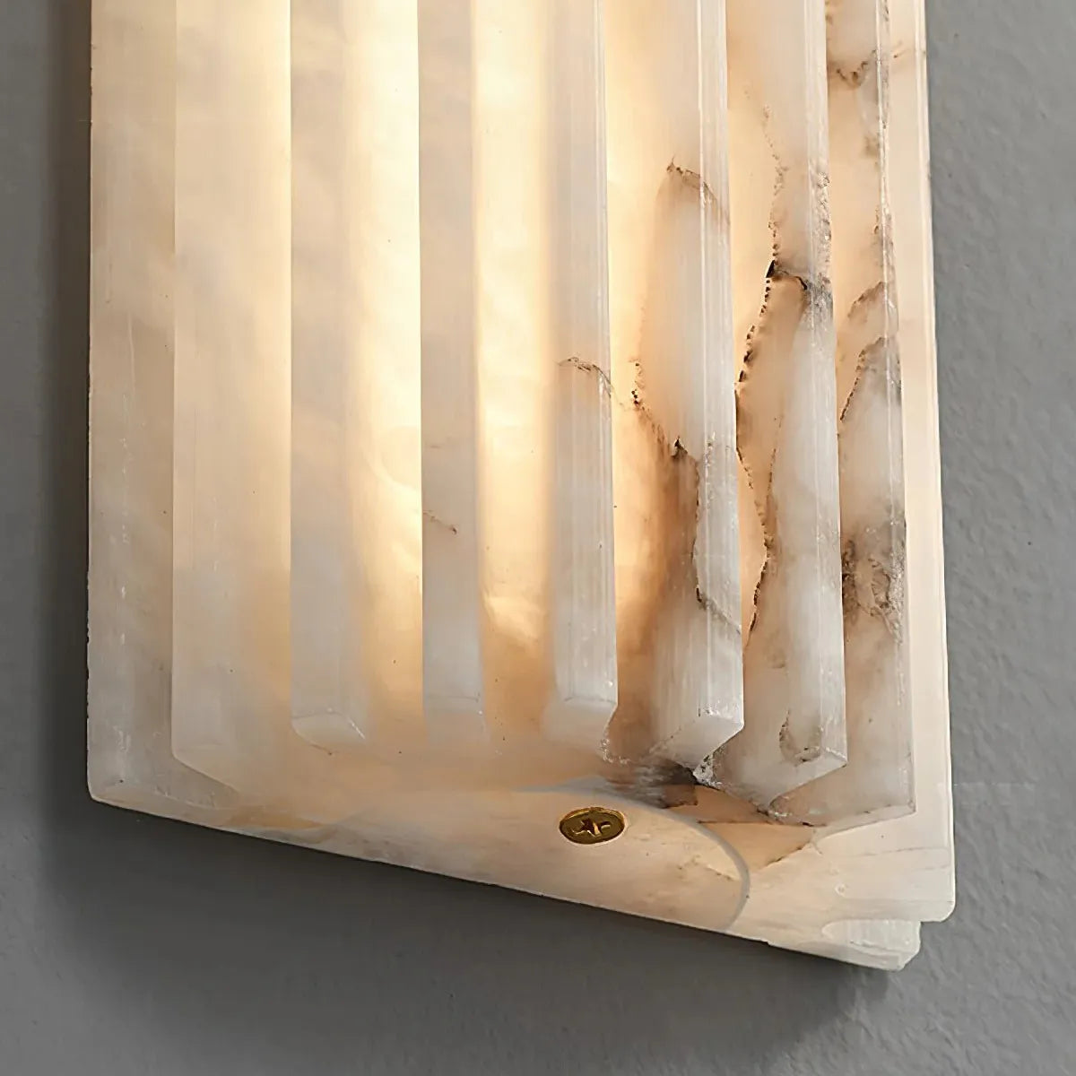 Hand‑Carved Alabaster Wall Light – Built‑In LED with Sculptural Design - view 7