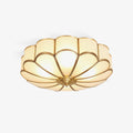 Marguerite Brass and Opal Glass Flush Mount Ceiling Light - view 1