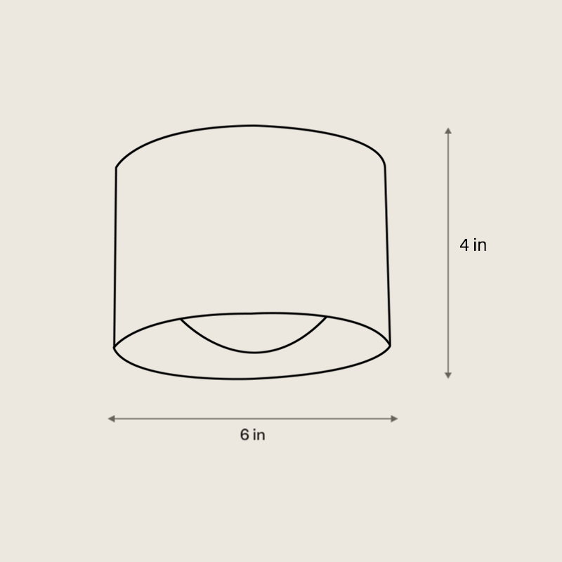 Vintage Brass Ceiling Spotlight, Simple Milky Glass Shade — Dimensions: 6 in width, 4 in depth
